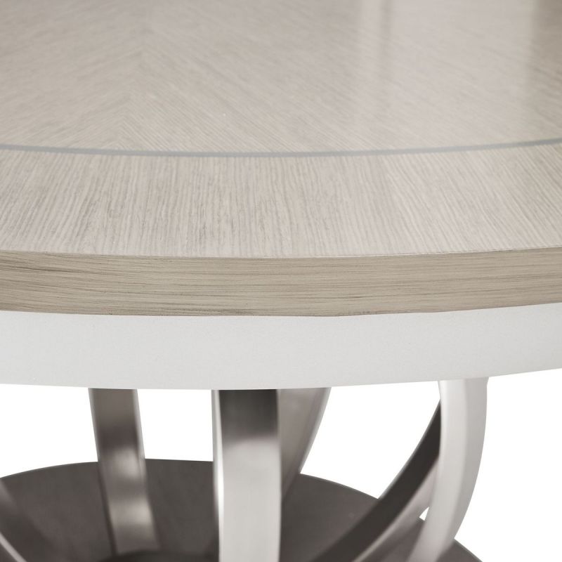 AICO Eclipse Round Dining Table in Moonlight - Furniture Now (CA)