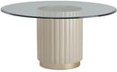 AICO Malibu Crest Round Dining Table in Chardonnay - Furniture Now (CA)