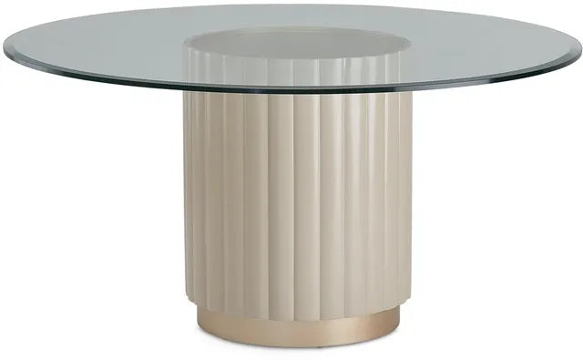 AICO Malibu Crest Round Dining Table in Chardonnay - Furniture Now (CA)