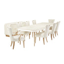 AICO La Rachelle Rectangular Dining Table in Medium Champagne - Furniture Now (CA)