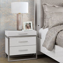 AICO Marquee Nightstand in Cloud White - Furniture Now (CA)