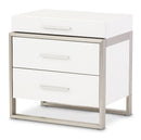AICO Marquee Nightstand in Cloud White - Furniture Now (CA)