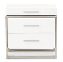 AICO Marquee Nightstand in Cloud White - Furniture Now (CA)