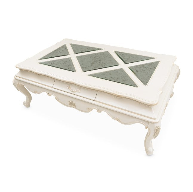 AICO Lavelle Rectangular Cocktail Table in Classic Pearl - Furniture Now (CA)