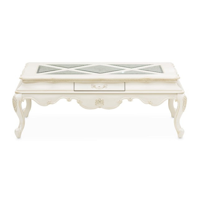 AICO Lavelle Rectangular Cocktail Table in Classic Pearl - Furniture Now (CA)