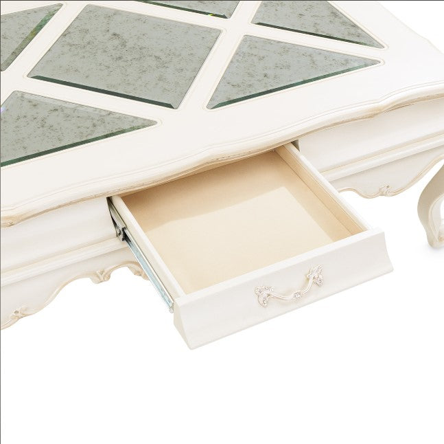 AICO Lavelle Rectangular Cocktail Table in Classic Pearl - Furniture Now (CA)