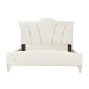 AICO Furniture La Marisia Queen Upholstered Platform Bed in Creamy Pearl image