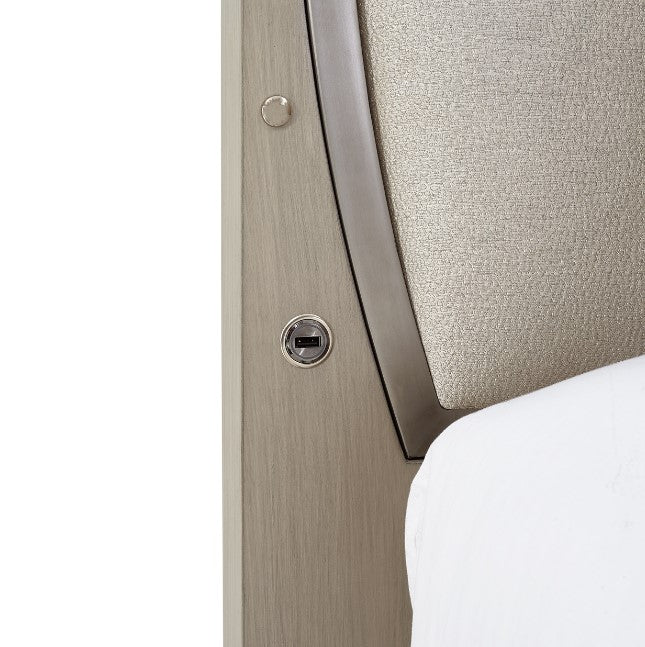 AICO Eclipse King Upholstered Bed in Moonlight - Furniture Now (CA)