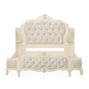 AICO Lavelle Queen Wing Mansion Bed in Classic Pearl - Furniture Now (CA)
