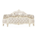 AICO Lavelle Queen Wing Mansion Bed in Classic Pearl - Furniture Now (CA)